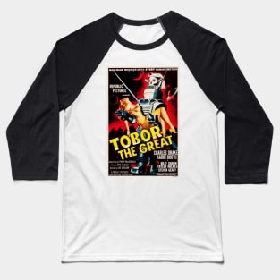 TOBOR THE GREAT Classic Hollywood Sci Fi Retro Movie Baseball T-Shirt